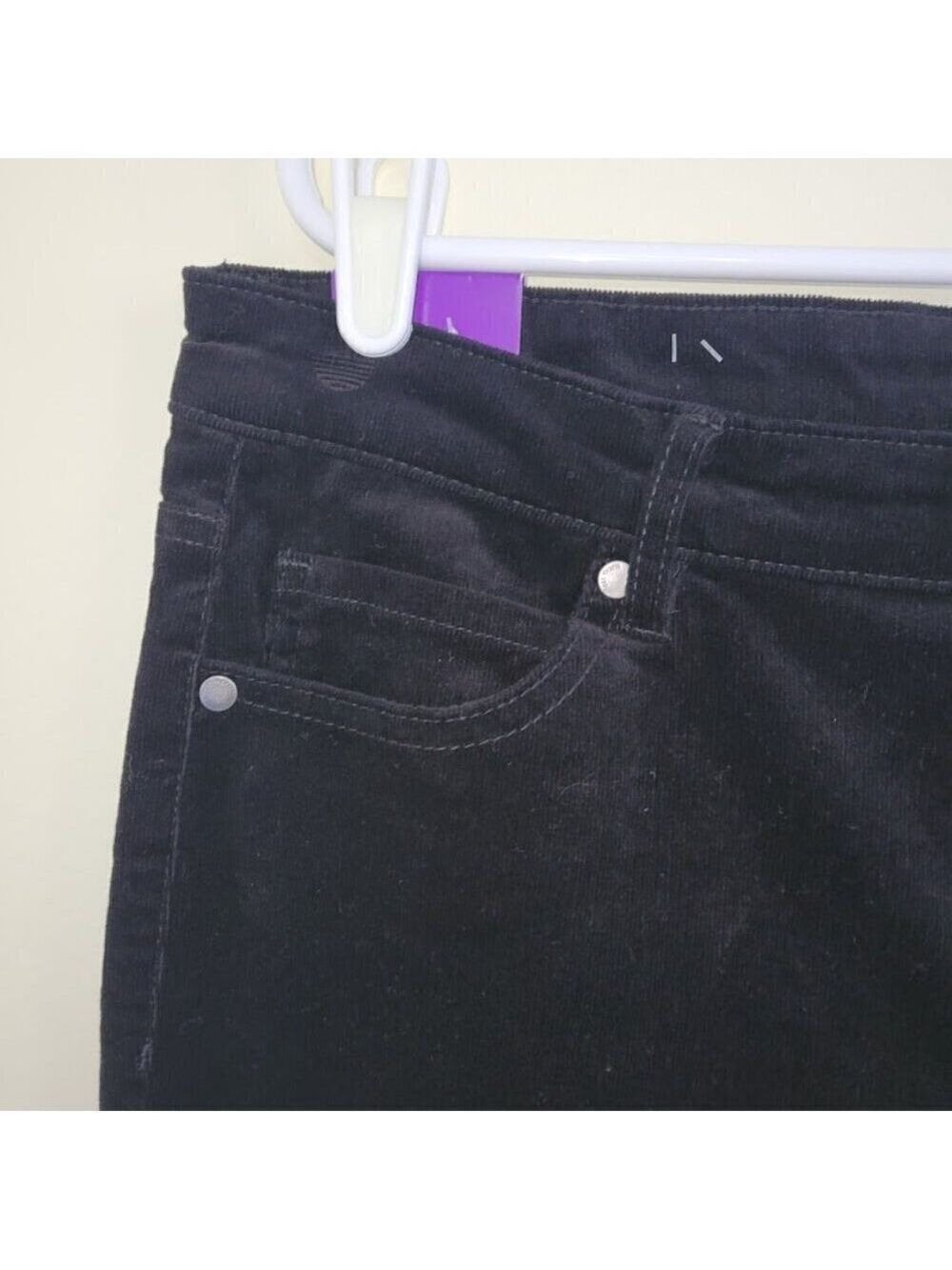 Well Worn Corduroy Skinny Pants Black High-Rise Super Soft Women's Size 14 NWT - Picture 6 of 13